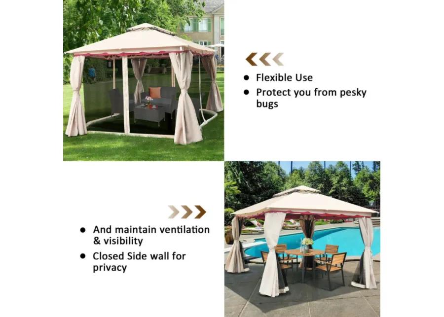 2-Tier Vented Metal Canopy with Mosquito Netting