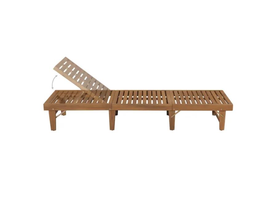 vidaXL Folding Sun Lounger with Cushion Solid Acacia Wood