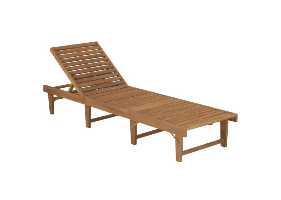 vidaXL Folding Sun Lounger with Cushion Solid Acacia Wood