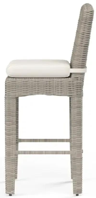 Manhattan Barstool in Linen Canvas w/ Self Welt