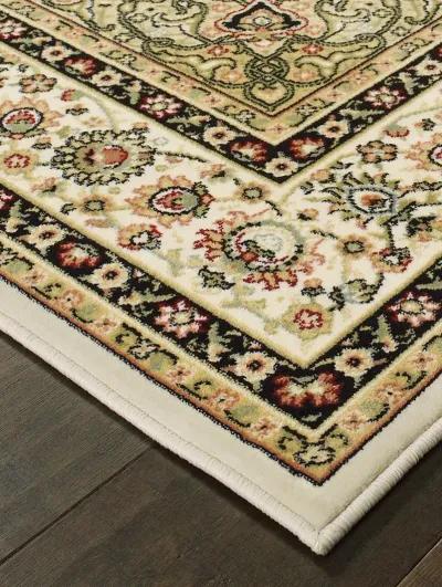 Kashan 3'10" x 5'5" Ivory Rug