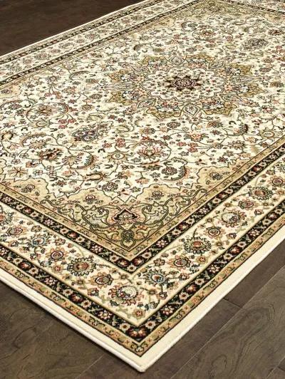 Kashan 3'10" x 5'5" Ivory Rug