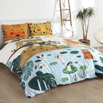 In the Jungle 100% Cotton Duvet & Pillowcase Set - Full/Queen