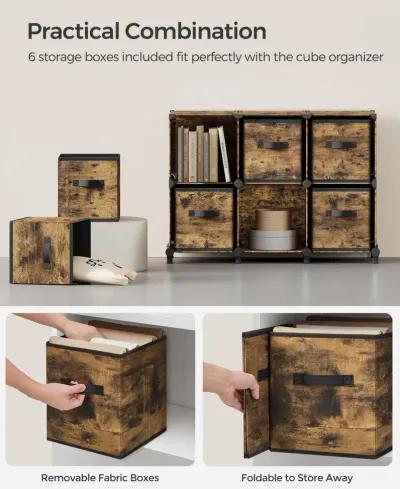 Cube Storage Organizer with 6 Storage Boxes