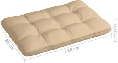 vidaXL Pallet Sofa Cushion Beige 47.2"x31.5"x3.9"