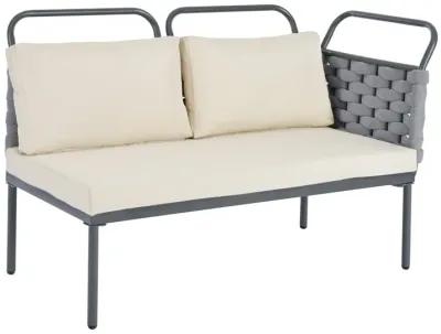 Merax Modern Patio Sectional Sofa Table Set