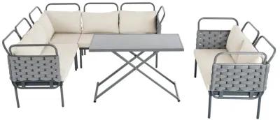 Merax Modern Patio Sectional Sofa Table Set