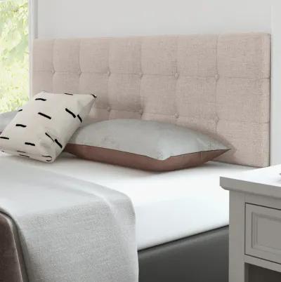 Linen Upholstered Headboard with Solid Rubber Wood Legs