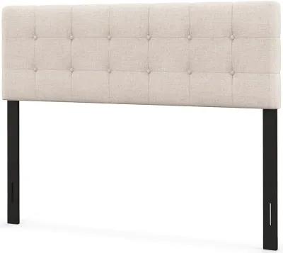 Linen Upholstered Headboard with Solid Rubber Wood Legs