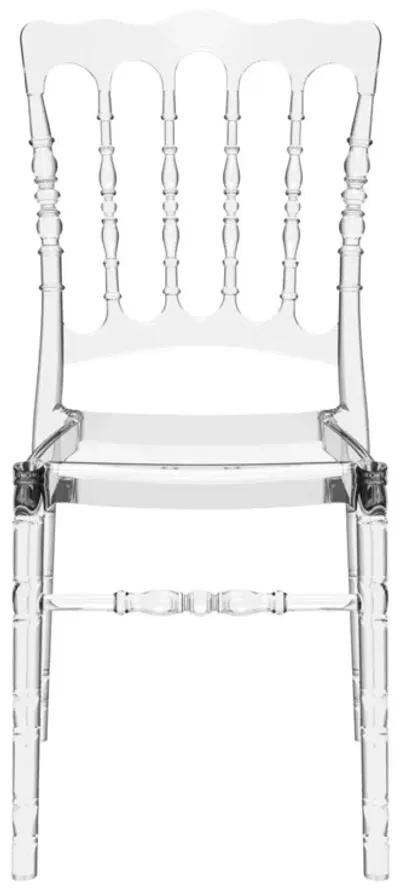 32" Clear Transparent Stackable Outdoor Patio Dining Chair