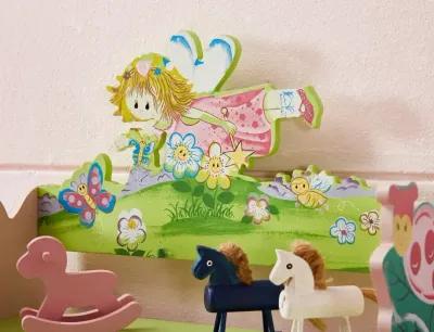 Kids Funnel Olivia the Fairy Girls Hand Painted 3 Tier Flower Bookcase with Drawers