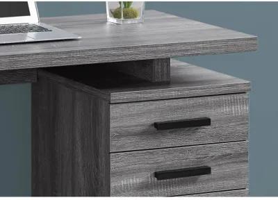 Monarch Specialties I 7295 Computer Desk, Home Office, Laptop, Left, Right Set-up, Storage Drawers, 48"L, Work, Laminate, Grey, Black, Contemporary, Modern