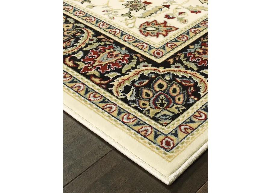 Kashan 6'7" x 9'6" Ivory Rug