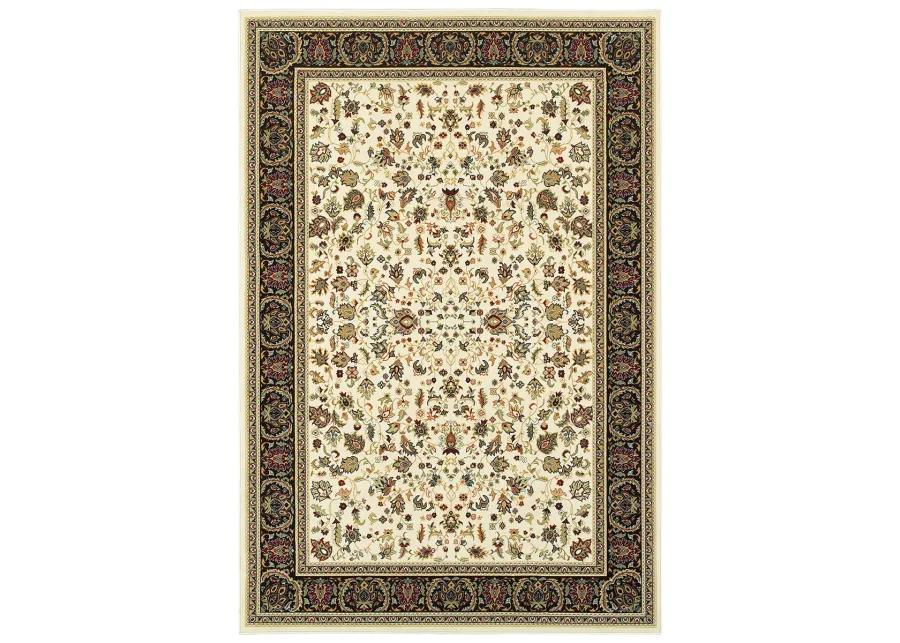 Kashan 6'7" x 9'6" Ivory Rug