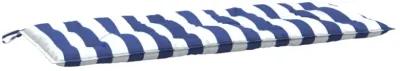 vidaXL Garden Bench Cushions 2pcs Blue&White Stripe 47.2"x19.7"x2.8" Fabric