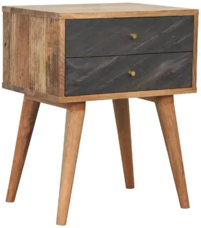 Artisan Furniture Slade 2 Drawer Oak-ish Solid Wood Nightstand