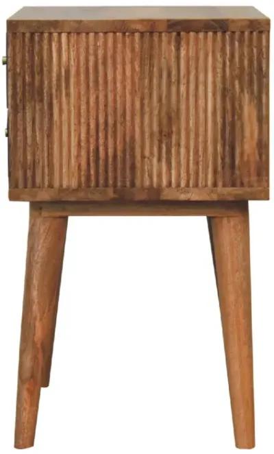 Artisan Furniture Slade 2 Drawer Oak-ish Solid Wood Nightstand