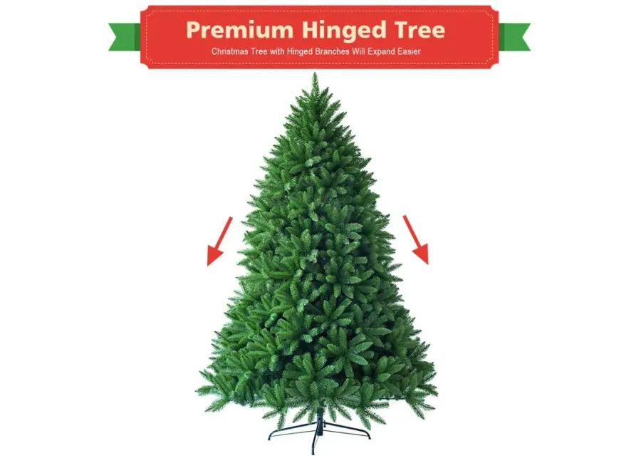 7.5 Feet Unlit Artificial Christmas Tree with 1968 Branch Tips