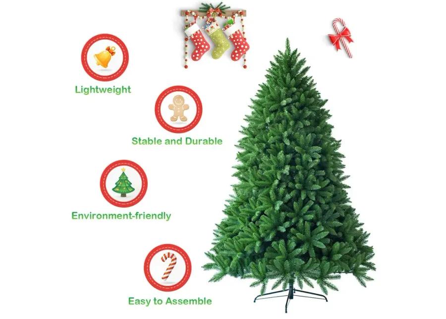 7.5 Feet Unlit Artificial Christmas Tree with 1968 Branch Tips