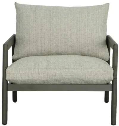 Single Outdoor Lounge Chair with Cushions - 38" - Gray