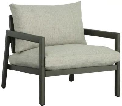 Single Outdoor Lounge Chair with Cushions - 38" - Gray