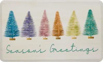 Colorful Xmas Trees Multi 1' 8" x 3' 6" Door Mat