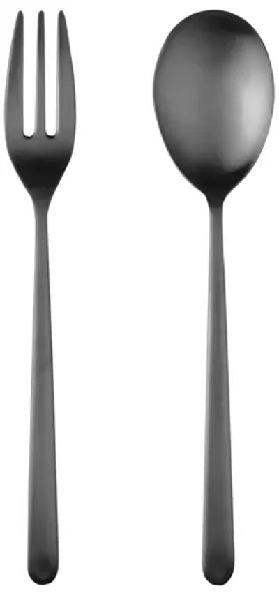 Linea 2 Piece Ice Black Gold Serving Set