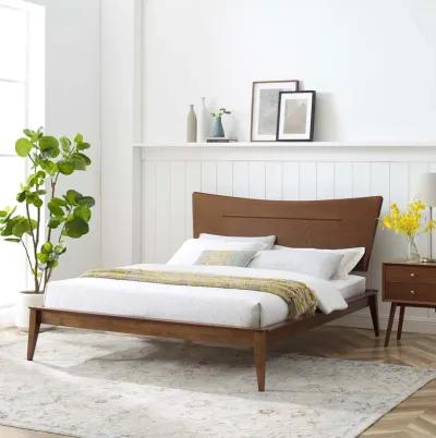 Modway - Astra Full Wood Platform Bed Walnut