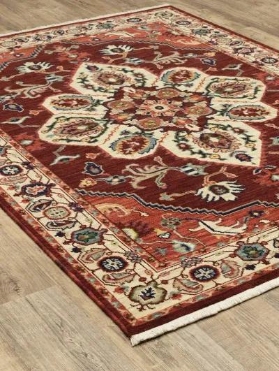 Lilihan 7'10" x 10'10" Red Rug