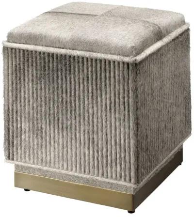 Easton Ottoman, Grey Hide