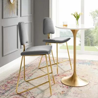 Ponder Bar Stool Performance Velvet Set of 2