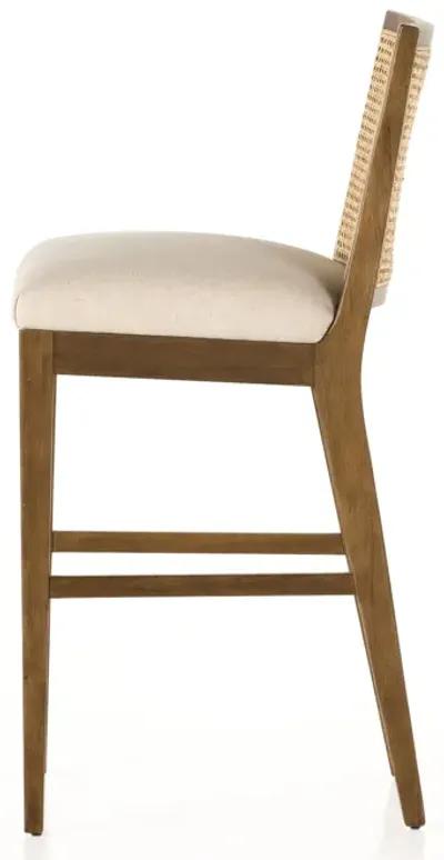 Antonia Cane Armless Bar Stool in Brown