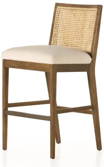 Antonia Cane Armless Bar Stool in Brown