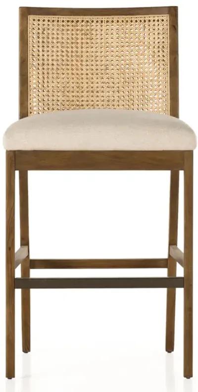 Antonia Cane Armless Bar Stool in Brown