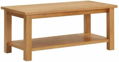 vidaXL Coffee Table 35.4"x17.7"x15.7" Solid Oak Wood