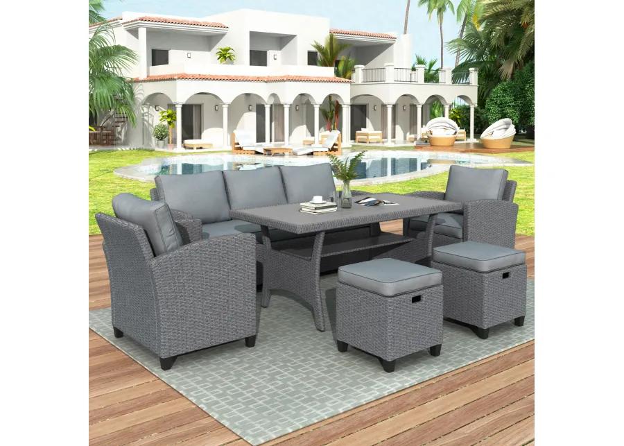 Merax Outdoor Patio Garden Backyard Sofa Chair Set