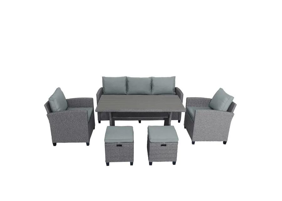 Merax Outdoor Patio Garden Backyard Sofa Chair Set