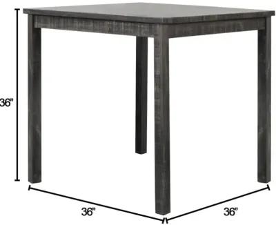 Vitaliya 36" Black Charcoal Square Counter Height Table