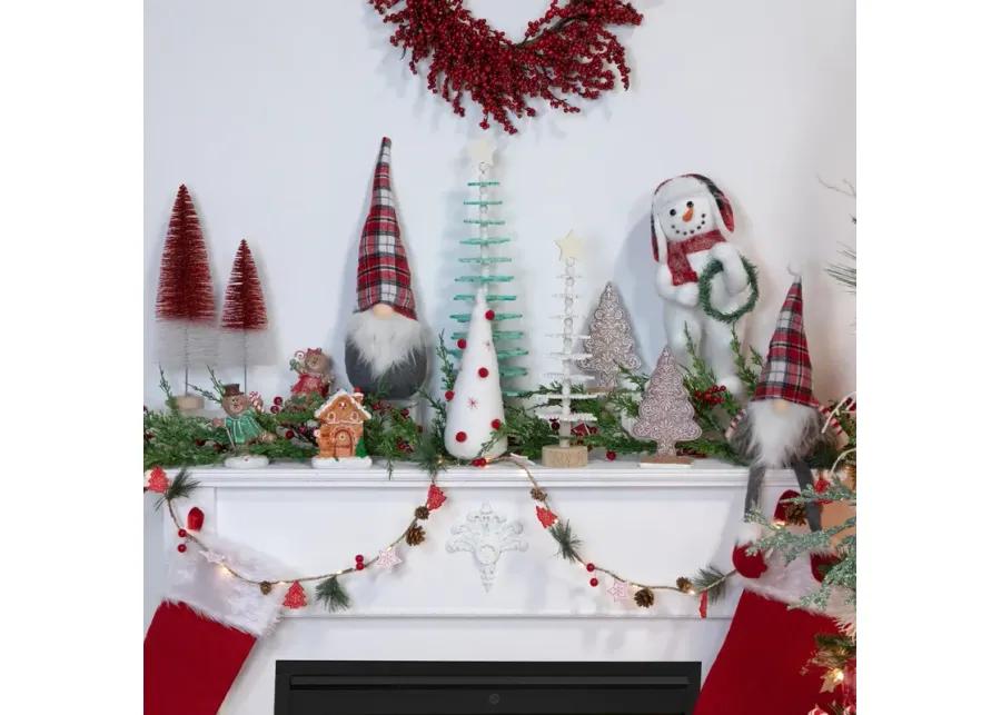 5' x 10" Frosted Red Berry Artificial Christmas Garland  Unlit