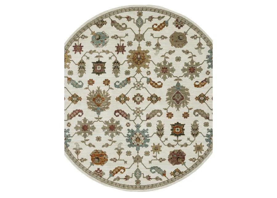 Andorra 6'7" x 9'6" Ivory Rug