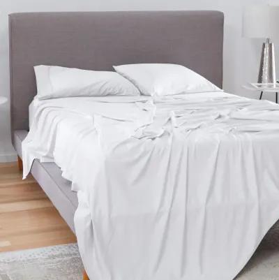 Hyper-Cotton Split King Sheet Set - Bright White