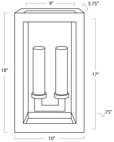 Coastal Living Montecito Double Arm Outdoor Sconce