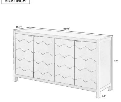 Merax Luxurious Four-Door Sideboard Storage Cabinet