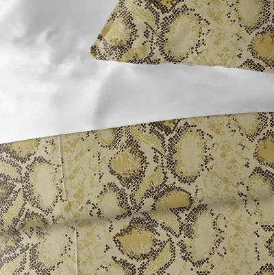 6ix Tailors Fine Linens Serpentine Gold Duvet Cover Set