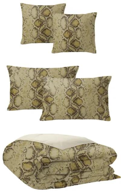 6ix Tailors Fine Linens Serpentine Gold Duvet Cover Set