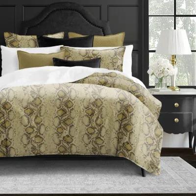 6ix Tailors Fine Linens Serpentine Gold Duvet Cover Set