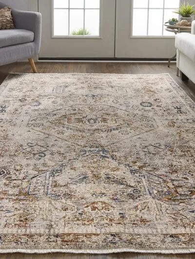 Kaia 39GJF Tan/Orange/Red 5' x 7'9" Rug