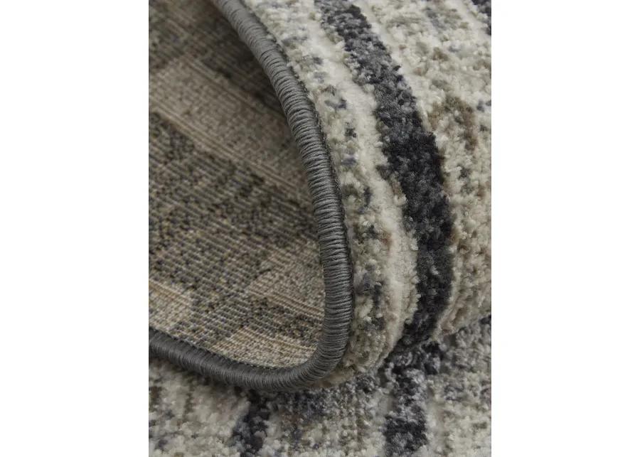 Kano 39LKF Gray/Black/Ivory 5'3" x 7'6" Rug