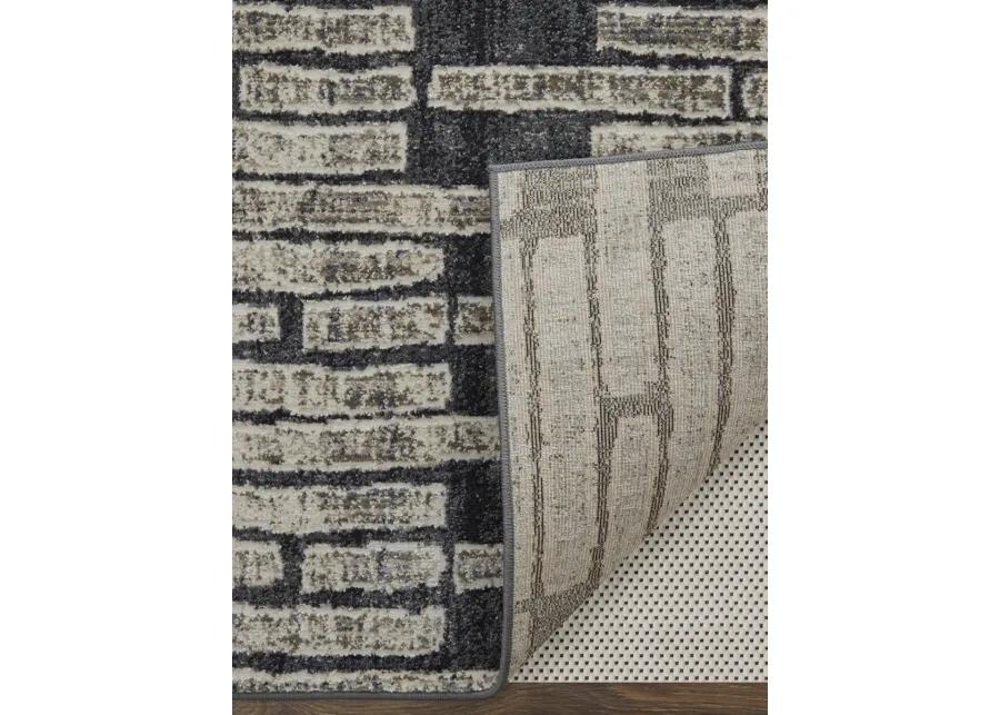 Kano 39LKF Gray/Black/Ivory 5'3" x 7'6" Rug