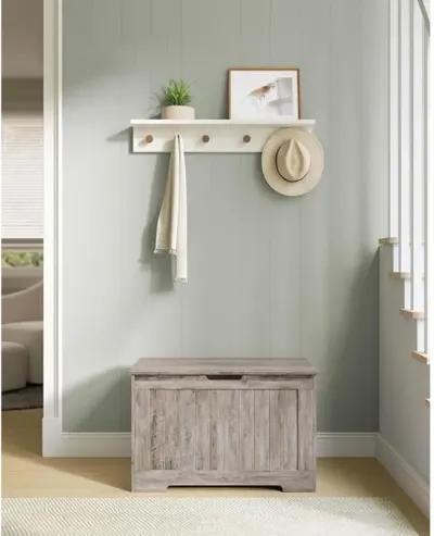 Storage Chest, Storage Bench, Entryway Bench with 2 Safety Hinges, Shoe Bench, Farmhouse Style